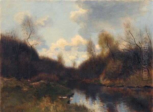 Herbstliche Flusslandschaft - view 1