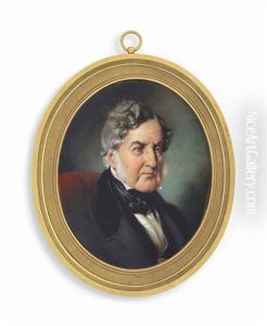 Louis Philippe I (1773-1850), King Of The French 1830-1848, In Black Coat And Stock, Wearing A Jewelled Pin At His Chest (after Edouard Louis Dubufe) Louis Philippe I (1773-1850), King Of The French 1830-1848, In Black Coat And Stock, Wearing A Jewelled Pin At His Chest (after Edouard Louis Dubufe)