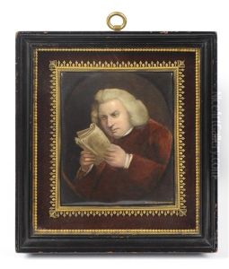 Portrait Miniature Of Dr Johnson After Sir Joshua Reynolds Portrait Miniature Of Dr Johnson After Sir Joshua Reynolds
