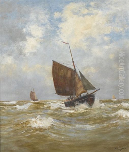 Segelboote Auf Sturmischer See - view 1