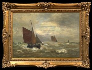 Sailboats On Rough Waters by Alexander Essfeld
