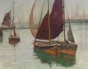 Segelboote Im Hafen by Alexander Essfeld