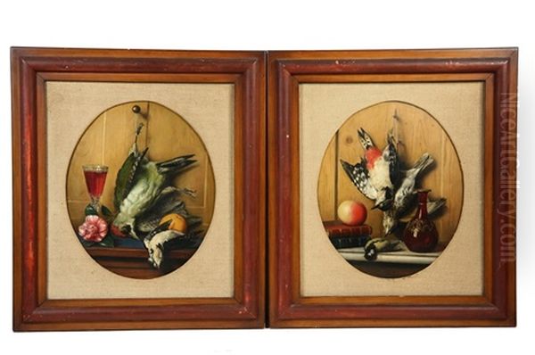Trompe L'oeil Still Lifes Of Game Birds (pair) - view 1