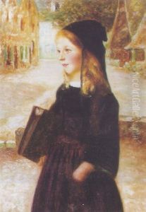 Petite Fille Au Cartable Allant A L'ecole Petite Fille Au Cartable Allant A L'ecole