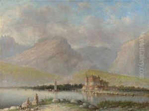 Franzosisches Schloss An Der Loire(?) by Frederik Willem Estoppey