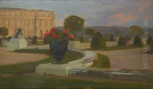 Parterre De Latone Au Chateau De Versailles by Hubert-Denis Etcheverry