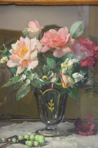 Vase De Fleurs by Hubert-Denis Etcheverry