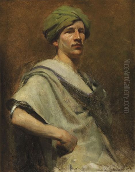 Gentleman Au Turban Vert - view 1