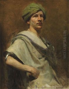 Gentleman Au Turban Vert by Hubert-Denis Etcheverry