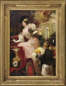 Elegante Montant En Voiture
