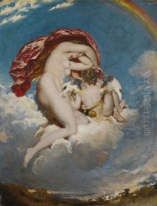 Venus And Cupid Descending by William Etty