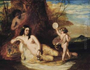Satyr Spying On A Reclining Nymph by William Etty