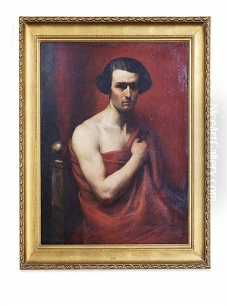 William Charles Macready, Acting In The Role Of Hamlet Wearing A Red Toga - view 1