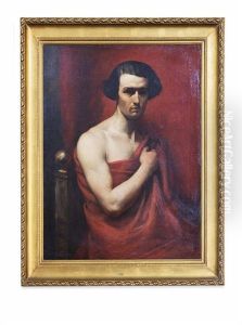William Charles Macready, Acting In The Role Of Hamlet Wearing A Red Toga by William Etty