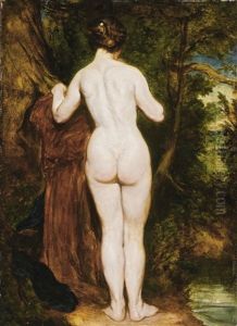 Nude Bather By A Stream by William Etty