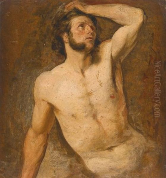 An Academy Study Of A Male Nude - view 1