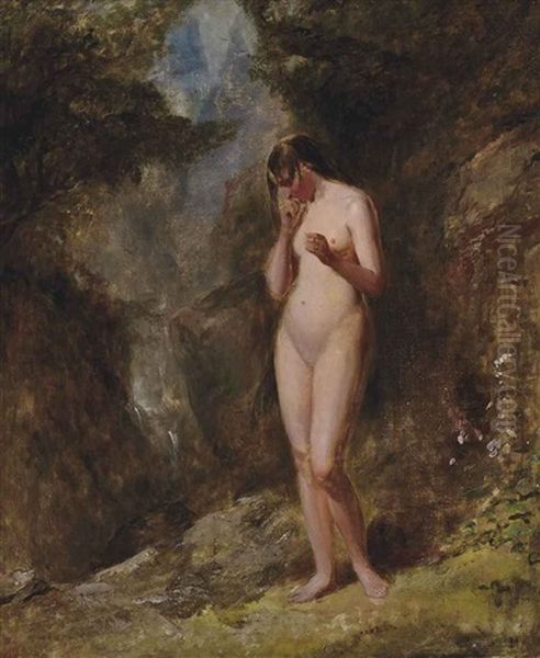 Standing Female Nude In A Landscape - view 1