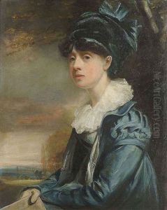 Portrait Of A Girl, Seated, In A Blue Dress