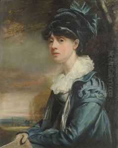 Portrait Of A Girl In A Blue Dress