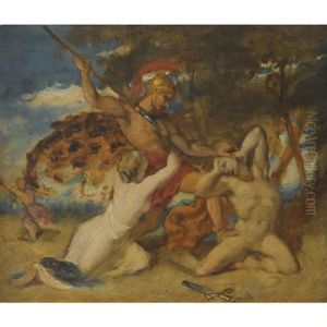 Woman Pleading For The Vanquished (study For The Combat) by William Etty
