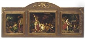 Judith And Holofernes (triptych) by William Etty