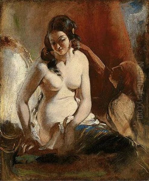 Study Of A Girl At Her Toilet - view 1