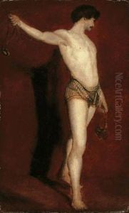 David Holding A Catapult by William Etty