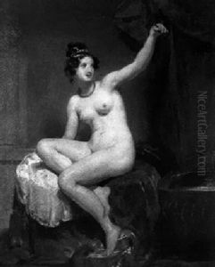 A Female Nude Seated In An Interior by William Etty