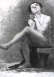 Seated Male Nude by William Etty