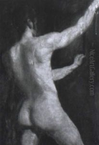 A Three-quarter Length Study Of A Male Nude From Behind by William Etty