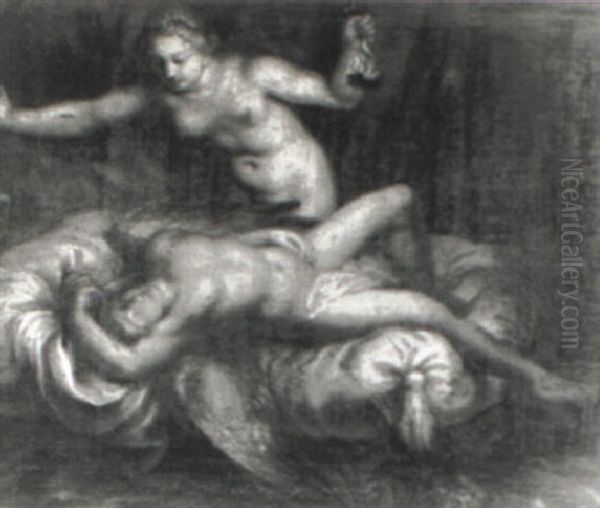 Study Of Two Female Nudes - view 1
