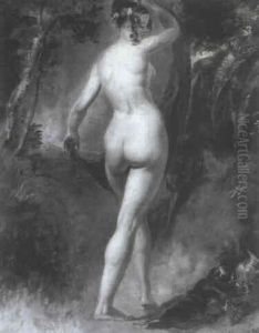 A Female Nude Dancing In A Woodland Landscape A Female Nude Dancing In A Woodland Landscape