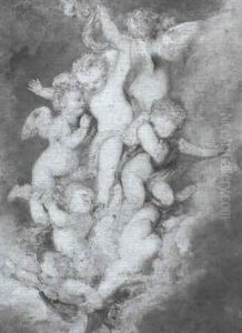 Putti Ascending In A Cloud