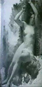 Seated Study Of A Nude