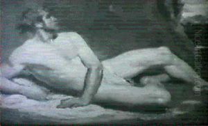 Reclining Male Nude With Laurel Wreath