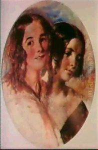 Portraits Of Rebecca Single- Ton And Elizabeth, Her Sister by William Etty