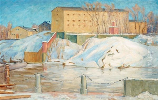 Stockholmsbatteriet, Vinter (view Of Skeppsholmen, Winter) - view 1
