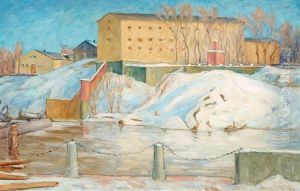 Stockholmsbatteriet, Vinter (view Of Skeppsholmen, Winter) by Prince Eugen Of Sweden