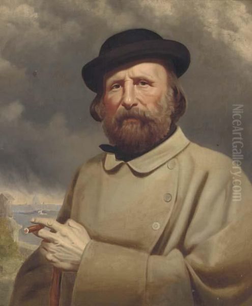 Portrait Of Giuseppe Garibaldi, Half-length, In A Camel Coat, Romebeyond - view 1