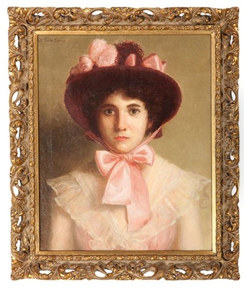 Portrait Of A Woman In Pink - view 1
