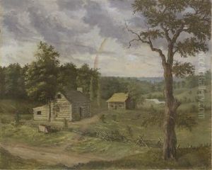 Landscape With A Passing Storm by De Scott Evans
