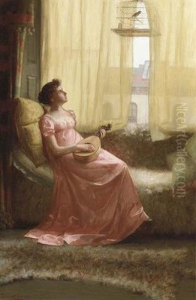 Lady With A Lute - view 1