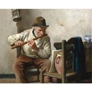 The Flute Player by Frederick James McNamara Evans