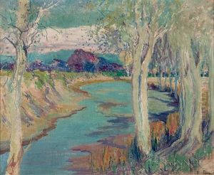 Aspens Along The River's Edge by Jessie Benton Evans