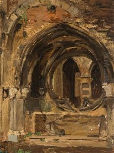 Ruines Van Villers-la-ville Iii. De Rozet - Ruines De Villers-la-ville. La Rosase by Henri Evenepoel