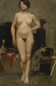 Femme Nue, Etude D'atelier by Henri Evenepoel