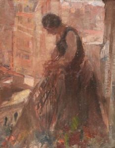 Femme Au Balcon by Henri Evenepoel