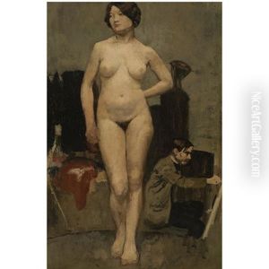 Femme Nue, Etude D'atelier by Henri Evenepoel