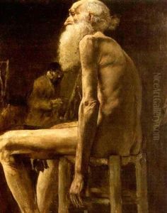 Dans L'atelier Gustave Moreau: Le Vieillard Et Le Peintre Milcendeau Dans L'atelier Gustave Moreau: Le Vieillard Et Le Peintre Milcendeau