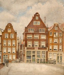 View Of The Canal District (+ Study, Paper, Verso) by Frans Everbag